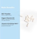 Magceutics Vitamina D3 K2 5000 UI 100 mcg MK-7 con MCT - 30 Cápsulas Veganas