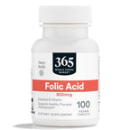 Ácido Fólico 800 mcg, 100 comprimidos - 365 by Whole Foods Market
