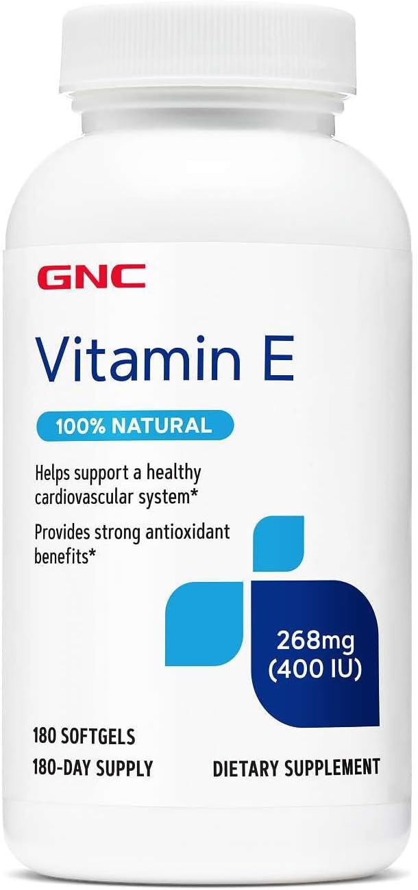 GNC Vitamina E 400 UI, 180 Cápsulas Blandas