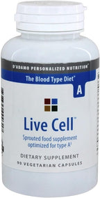 D'Adamo Personalized Nutrition - Live Cell A, 90 cápsulas