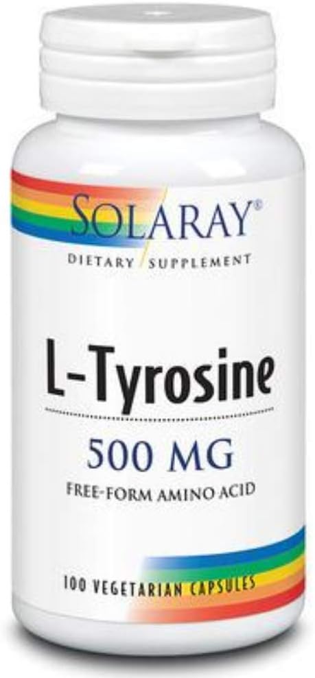 SOLARAY L-Tirosina, 500 mg, 100 Cápsulas