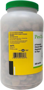 Pet Tabs para Perros - 500 Comprimidos Masticables