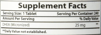 Best Naturals DHEA 25 mg - 240 Comprimidos – Libre de los alérgenos más comunes: leche, maíz, soja, huevo, – Image 8