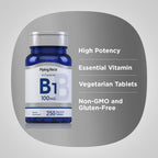 Piping Rock Vitamina B1 100mg | Tiamina | 250 Comprimidos