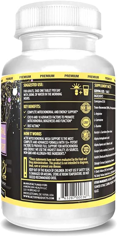 ACTIF Mitochondrial Maximum Support - 60 Cápsulas