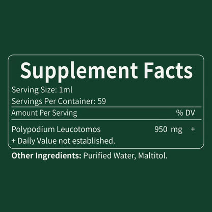 Polypodium leucotomos Immune Support Drops, Herbal Extract Immunity Boost Supplement for Skin Health. Calaguala para – Image 8