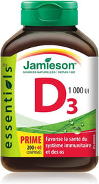 Vitamin D3 1,000 IU - 240 Tablets - Jamieson