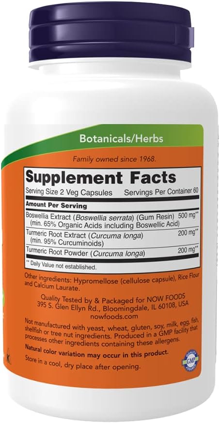 NOW Foods, Boswellia Extract, 250 mg, 120 Veg Capsules