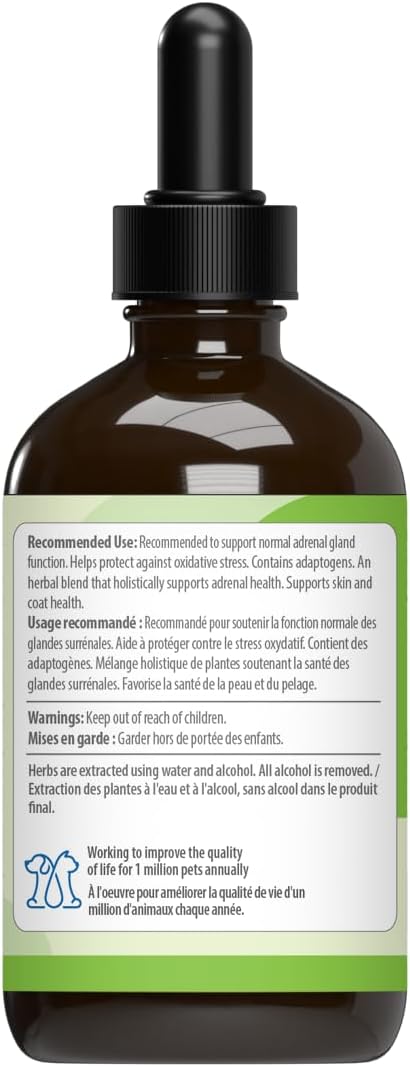 Pet Wellbeing Adrenal Harmony Gold for Dogs - Liquid Supplement for Adrenal Function - 118 ml