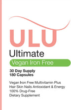 ULULIFE Multivitamínico Vegano Sin Hierro - Pack de 2 (360 Cápsulas) - Para Cabello, Piel, Uñas, Energía y Antioxidante