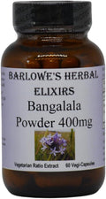 Barlowe's Herbal Elixirs Bangalala (Eriosema kraussianum) – Cápsulas de 400 mg – Hierba de vitalidad masculina sudafricana – 60 cápsulas veganas – Sin estearatos, envasado en vidrio
