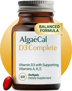 ALGAECAL D3 Complete - Vitamina D3, K2, A y E - 60 Cápsulas Blandas