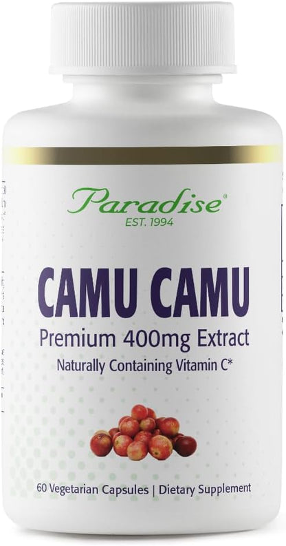 Paradise Herbs, Extracto Orgánico de Camu Camu, 400 mg, Rico en Vitamina C, Puro y Potente, Sin Gluten, No GMO, Vegano, 180 – Image 10