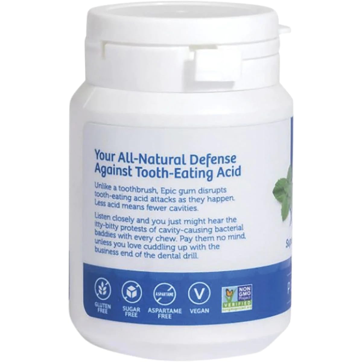 Epic Dental Mentas de Aliento con Xilitol 100%, Sabor Menta, 180 Unidades