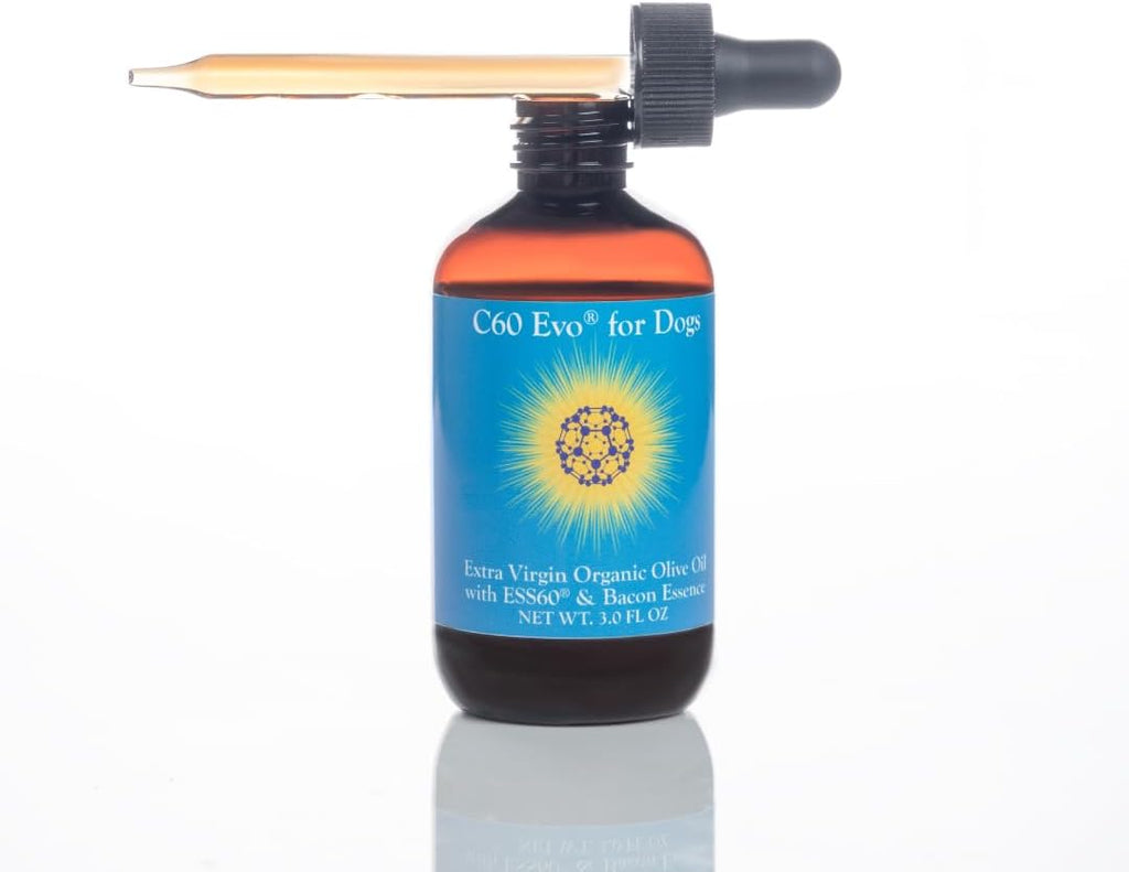 C60 EVO Suplemento para Perros con ESS60 Puro en Aceite de Oliva Virgen Extra, Sabor Bacon, 89 ml