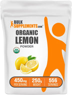 Polvo de Limón Orgánico - Fuente Natural de Vitamina C, 450 mg por ración, 500 g