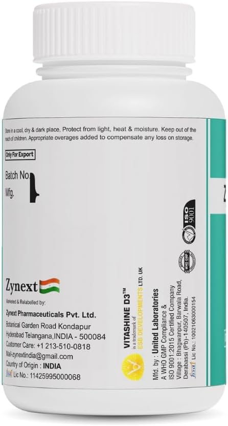 Zynano DK - Vitamina D3 10000 UI + K2 120 mcg Vegano con MCT - 60 Cápsulas