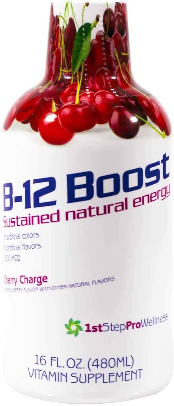 1st Step Liquid B-12 - Vitamina B12 Líquida Cherry Charge 473 ml