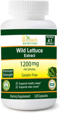 Extracto de Lechuga Silvestre (Lactuca Virosa) 1200 mg - 120 Cápsulas Vegetales Veganas