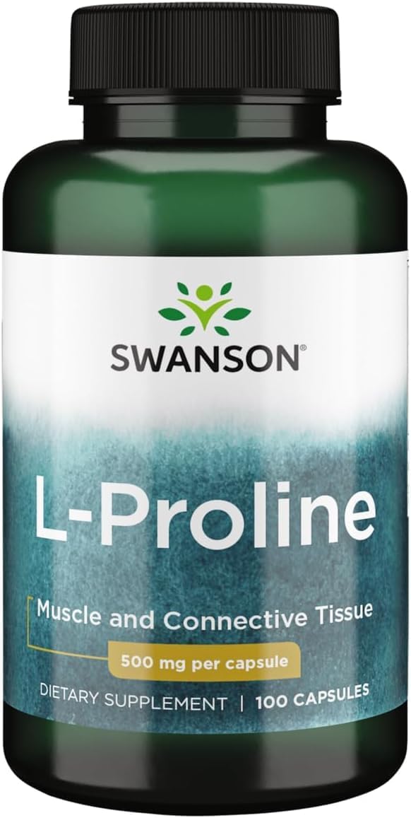 Swanson L-Prolina 500 mg - 100 Cápsulas