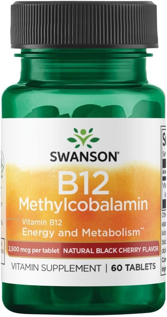Swanson Methylcobalamin Vitamin B12 High Absorption 2.5 mg 60 Tablets