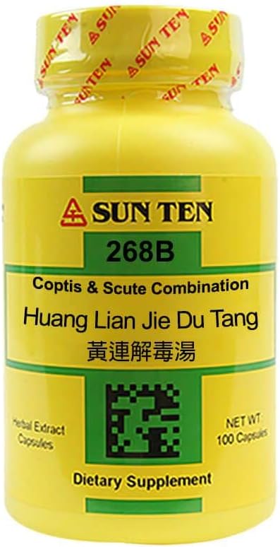 Sun Ten - Cápsulas combinadas de Coptis y Escutelaria / Huang Lian Jie Du Tang
