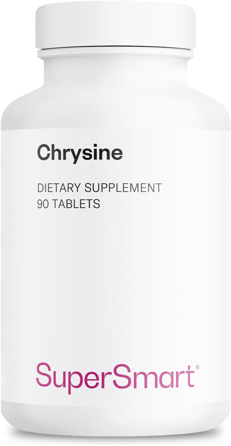 Supersmart - Chrysine 1500 mg Per Day - Flavonoide Natural - Ayuda a Equilibrar las Hormonas - No-GMO y Sin Gluten - 90 Comprimidos