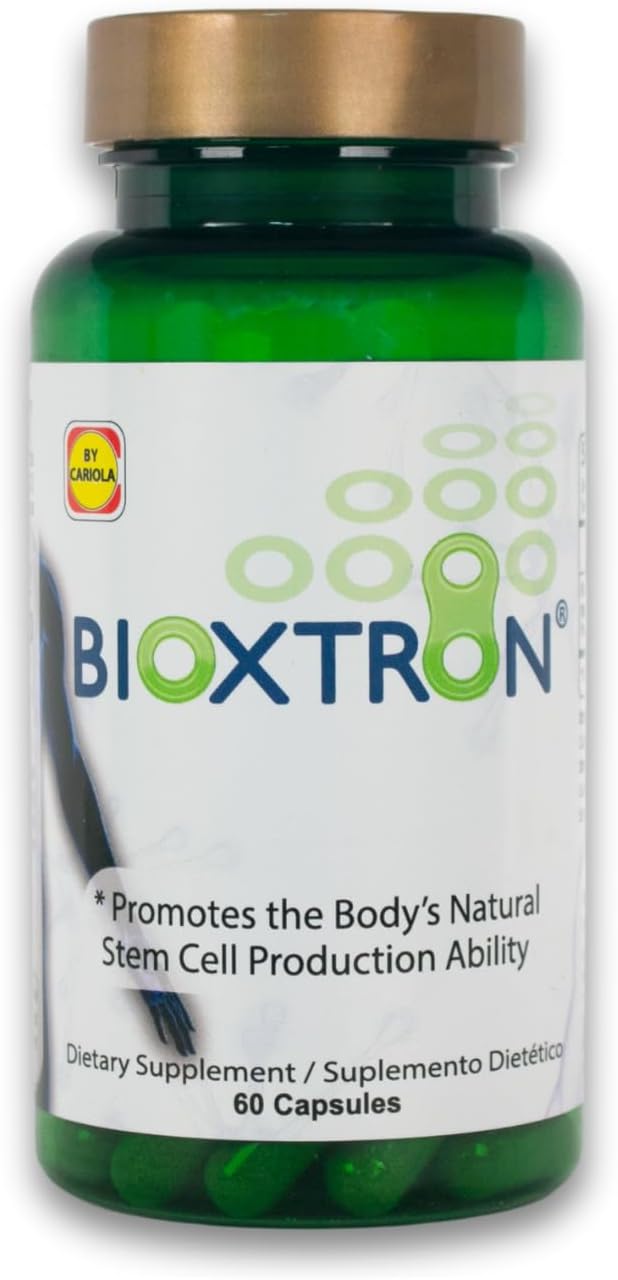 Bioxtron Natural AFA Stem Cell Supplement - Algas Azules y Spirulina - 240 Cápsulas (2x120)