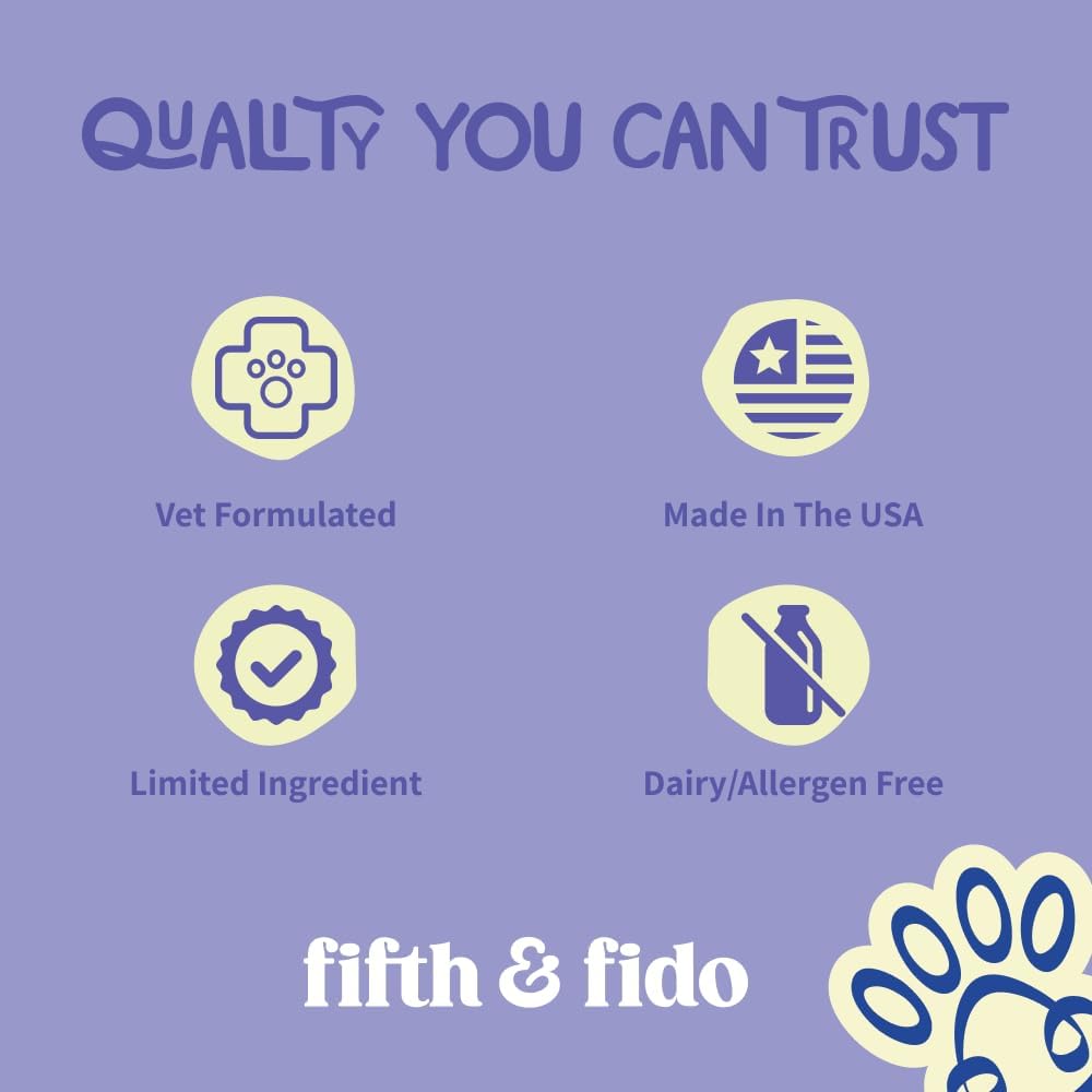 Fifth & Fido Remedio para la Tos en Perros - Gotas Naturales para Alivio de la Garganta