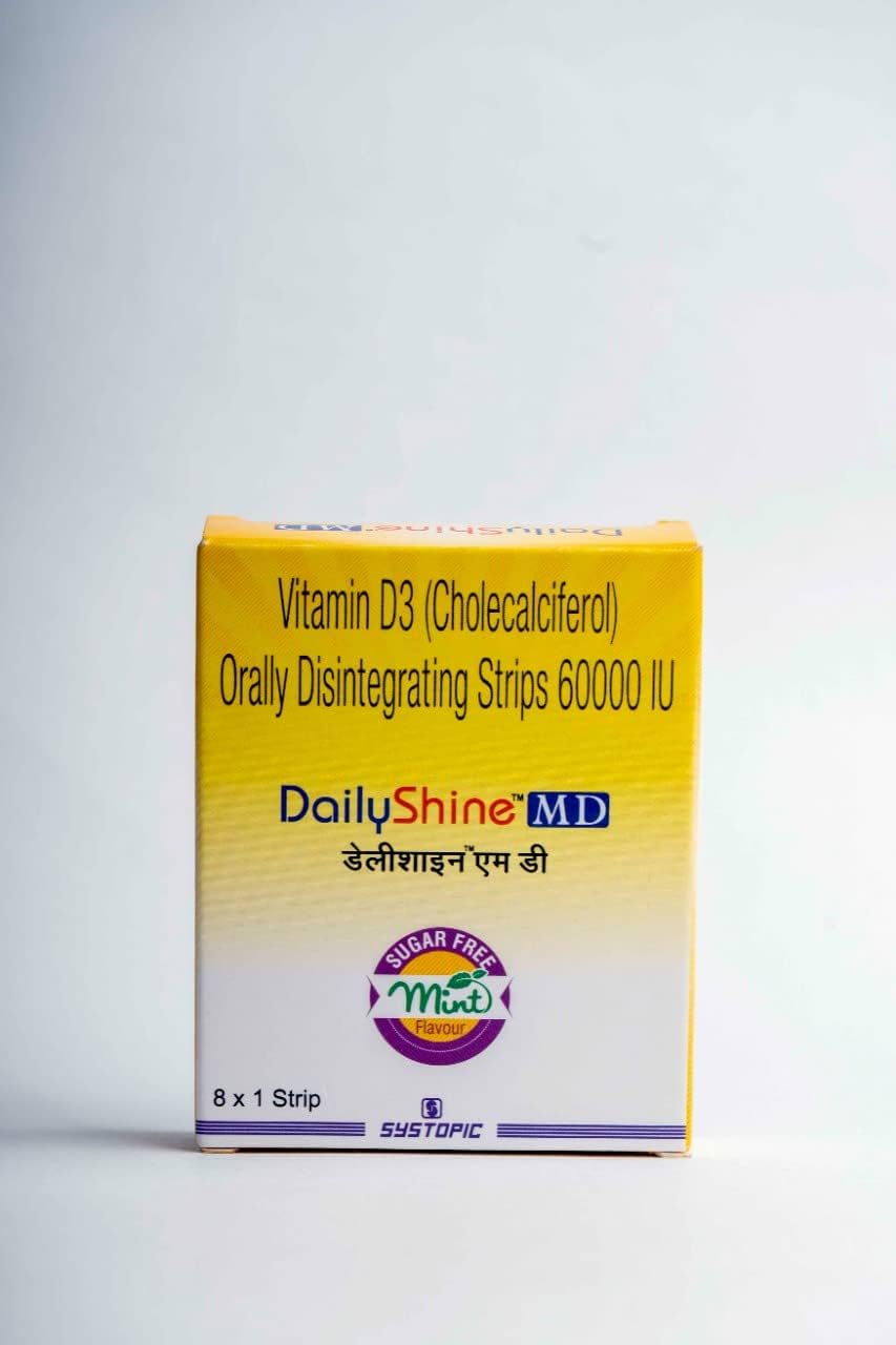 Vitamina D3 60000 UI Tiras Sublinguales Sabor Menta (8 Unidades)