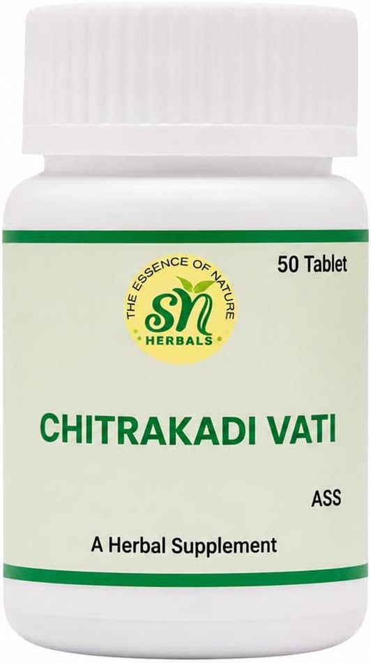 Chitrakadi Vati | Comprimidos Ayurvédicos Tradicionales | 50 Tabletas