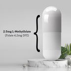 DSO L-Metilfolato 2.5 mg - 90 Cápsulas Veganas - Metilfolato Activo 5-MTHF - Complemento Alimenticio para el Control de la Homocisteína