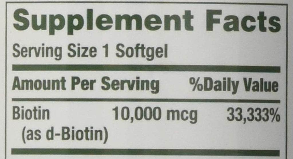 Nature's Bounty Biotina 10.000 mcg, Softgels de Liberación Rápida, 120 unidades (Pack de 5)
