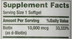 Nature's Bounty Biotina 10.000 mcg, Softgels de Liberación Rápida, 120 unidades (Pack de 5)