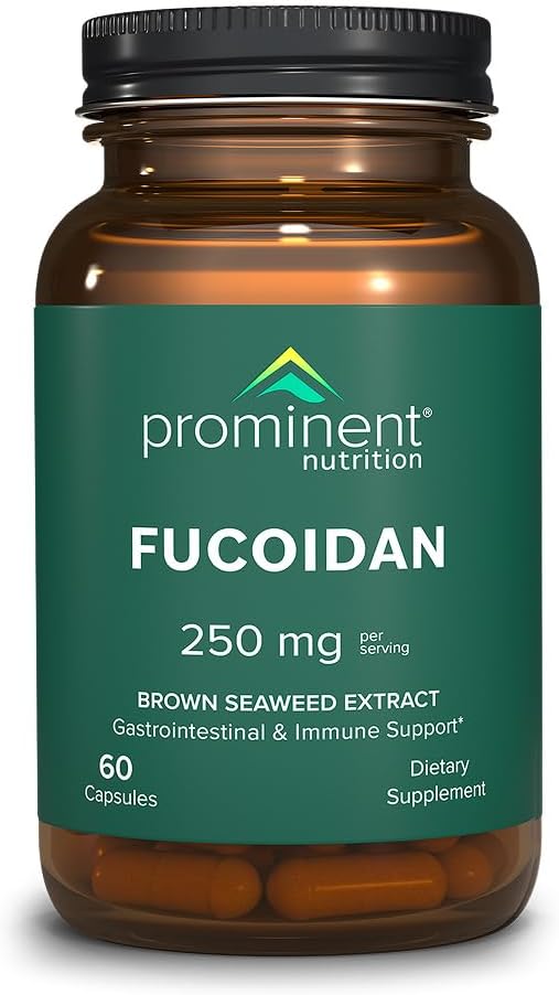 Prominent Nutrition Fucoidan 250 mg – 60 Cápsulas – Extracto de Alga Parda Premium para el Apoyo Digestivo e Inmune