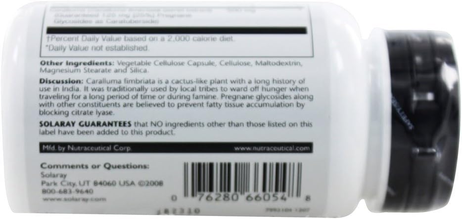 SOLARAY Caralluma Aerial Extract 500 mg, 30 VegCaps