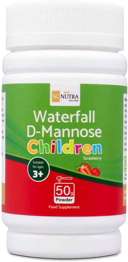 Waterfall D-Mannose Niños Sabor Fresa - D-Manosa Natural de Abedul (Sweet Cures)