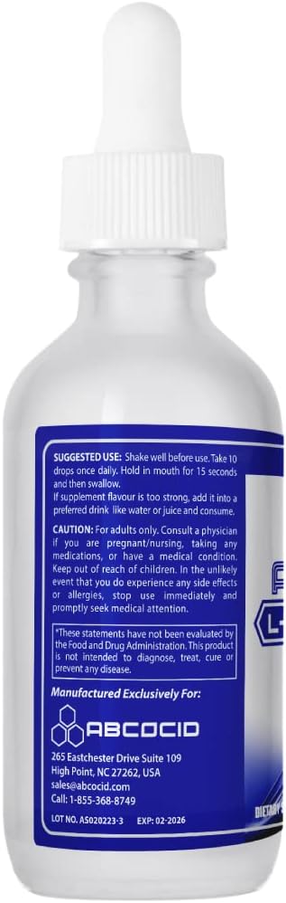 ABCOCID L-Ergotioneína Líquido 490 mg, 118 ml, 240 dosis