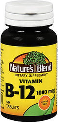Nature's Blend Vitamina B12 1000mcg Comprimidos (Paquete de 3 x 50 unidades)