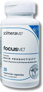 ScimeraMD® FocusMD Complemento para el Cerebro con Coffeeberry Orgánico Nootrópico, Huperzina A para Memoria, Concentración y Energía, 30 Cápsulas