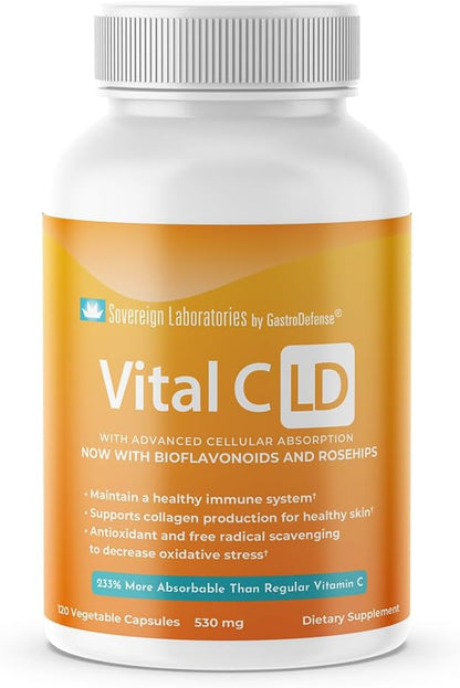 Vital C-LD - Vitamina C Liposomal - 530mg – Funcionamiento normal del sistema inmunitario: Ayuda a mantener las – Image 1