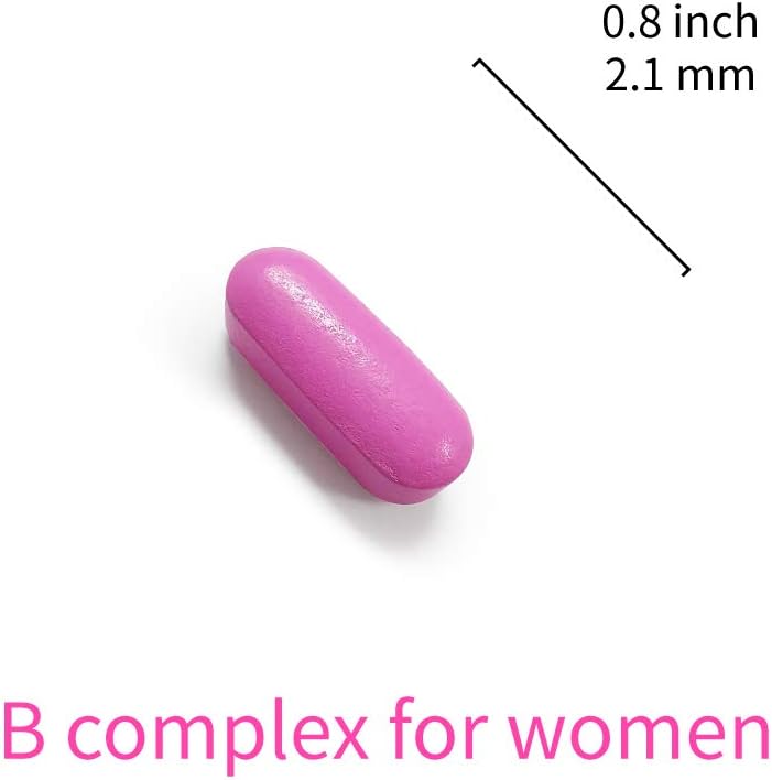 Complejo B de Alta Potencia para Mujeres con Liberación Prolongada - LOVITA - Vitaminas B con Hierro, Vitamina C, Arándano Rojo, Corteza de Pino y Té Verde - 90 Comprimidos (3 Envases de 30)
