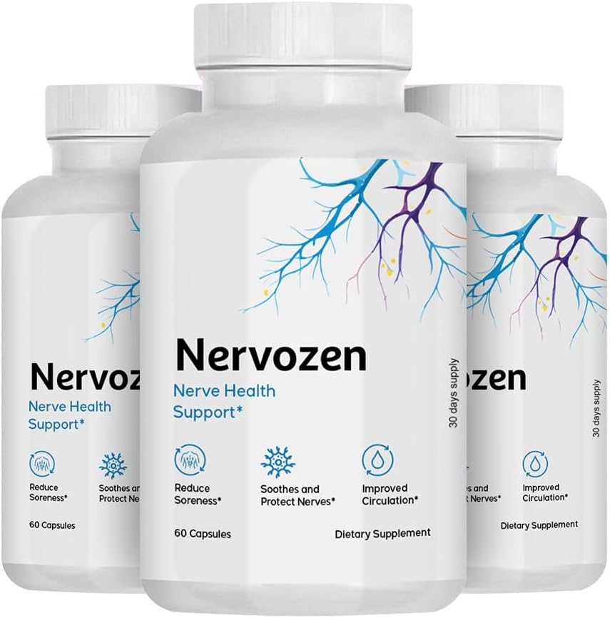Nervozen Nerve Health Support (3 Pack) - Complemento para la salud nerviosa