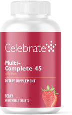 Celebrate Multi-Complete Multivitamínico Bariátrico Masticable con 45mg de Hierro - Sabor a Bayas - 60 Comprimidos