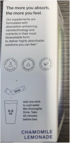 The Absorption Company Polvo para Dormir sin Melatonina - Calmante con Azafrán Liposomal, Magnesio y PharmaGABA, Sabor Limonada de Manzanilla, 7 sticks