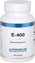 Douglas Laboratories E-400 | Natural Vitamin E 400 IU | 100 Capsules