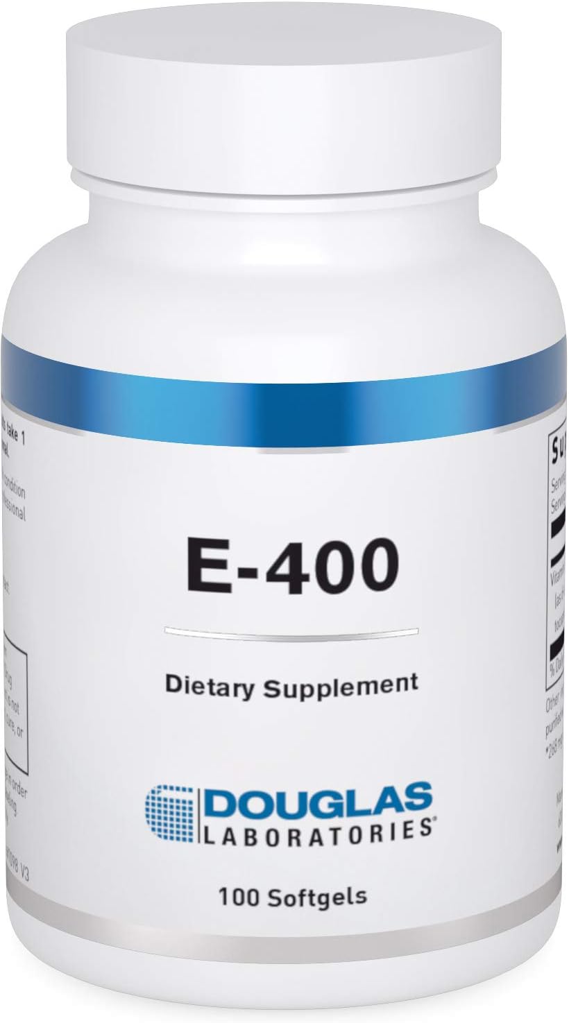Douglas Laboratories E-400 | Natural Vitamin E 400 IU | 100 Capsules