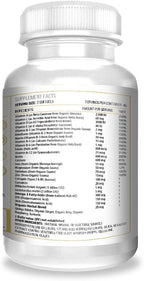 ACTIF Multivitamínico Orgánico para Mujeres Mayores de 80 Años con 20+ Factores Avanzados y Omega-3 – No OGM, 90 Cápsulas