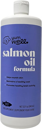 YUMWELL Aceite de Salmón para Perros, Piel y Pelaje, 946 ml