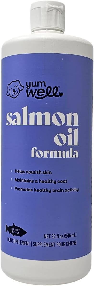YUMWELL Aceite de Salmón para Perros, Piel y Pelaje, 946 ml